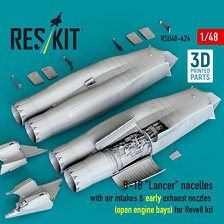 B-1B ランサー エンジンナセル (初期アフターバーナー、開状態点検パネル) (レベル用) (プラモデル)