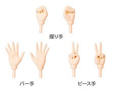 Azone Q`z Body Hand Parts Set A (White) (Fashion Doll)