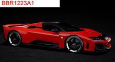 Ferrari F80 carbon optional Rosso Corsa wheels carbon silver (ミニカー)
