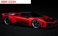 Ferrari F80 carbon optional Rosso Supercar - bicolor wheels silver and carbon (ミニカー)
