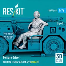 アメリカ海軍 A/S32A-49 艦載 牽引トラクター用女性ドライバー (シーン1) (プラモデル)