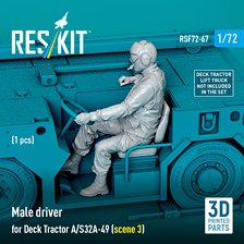 アメリカ海軍 A/S32A-49 艦載 牽引トラクター用男性ドライバー (シーン3) (プラモデル)