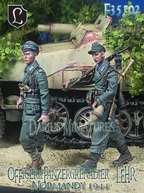 OFFICER&PANZERGRENADIER `LEHR` Normandy 1944 (Set of 2) (Plastic model)