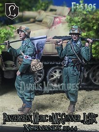 PANZER GRENADIER MEDIC&MG 42 GUNNER `LEHR` Normandy 1944 (Set of 2) (Plastic model)