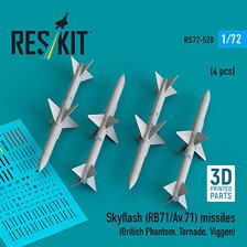 スカイフラッシュ/RB71/AV.71 空対空レーダー誘導ミサイル (4個入) (プラモデル)