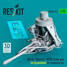 AH-64 アパッチ M230チェーンガン (飛行モード) (トランぺッター用) (プラモデル)