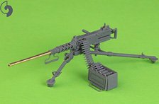 Browning M2HB .50 cal (12,7mm) - machine gun on M3 tripod - WWII version (with M2 ammo can) (Plastic model)