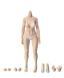 True 1 Toys 1/6 Narrow Shoulder Female Body Medium Bust White Skin (Fashion Doll)