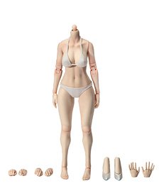True 1 Toys 1/6 Narrow Shoulder Female Body Large Bust White Skin (Fashion Doll)