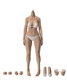 True 1 Toys 1/6 Narrow Shoulder Female Body Large Bust Light Wheat Skin (Fashion Doll)