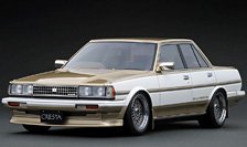 Toyota CRESTA GT TWIN TURBO (GX71) White / Gold (ミニカー)