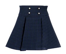 AZO2 Corset Mini Skirt Navy Check (Fashion Doll)