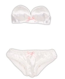 AZO2 Strapless Bra & Shorts White x Pink (Fashion Doll)
