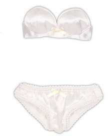 AZO2 Strapless Bra & Shorts White x Milk (Fashion Doll)