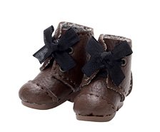1/12 Picco D `Mimi Garden Natural History` Ribbon Lace-up Short Boots Chocolate Brown (Fashion Doll)