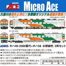 キハ40-2000番代+キハ58 水郡線色 2両セット (2両セット) (鉄道模型)