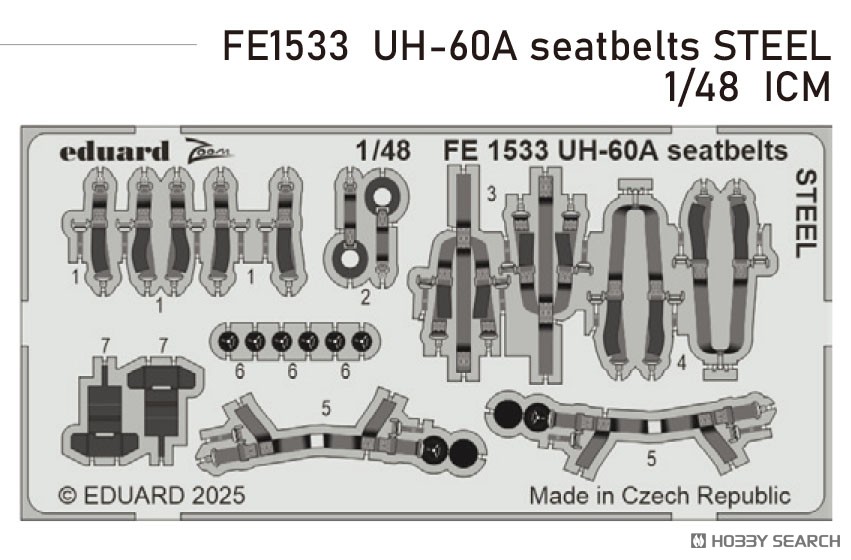 UH-60A シートベルト (ステンレス製) (ICM用) (プラモデル) その他の画像1