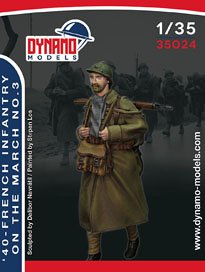 40 - French infantry on the march 3 (Plastic model)