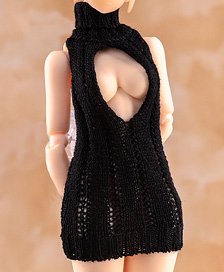 1/12 Scale Figure clothes Backless Sweater SD0702 Black (Fashion Doll)