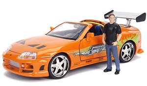 Fast & Furious Brian`s Toyota Supra w/Brian Figurine (Diecast Car)