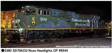 (N) EMD SD70ACU Nose Headlights CP #6644 (Model Train)