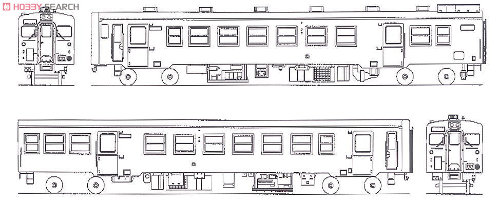 16番(HO) 国鉄キハ37形気動車 車体キット (2両・組み立てキット) (鉄道模型) 商品画像1