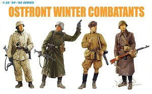 WW.II 冬季装備のドイツ兵とロシア兵 東部戦線 1942-43 冬季装備 (プラモデル)