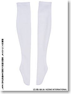 50 Over Knee Socks (White) (Fashion Doll)