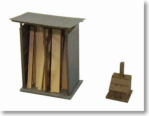 [Miniatuart] Miniatuart Putit Timber Shed and Incinerator (Unassembled Kit) (Model Train)