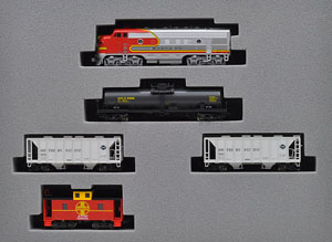 F7 AT&SF フレイトトレインセット(貨物列車セット) (AT&SF 赤/ No.40) (5両セット) ★外国形モデル (鉄道模型)