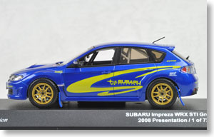 SUBARU IMPREZA WRX STI Works Color 2008 （ブルー/イエロー) (ミニカー)