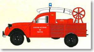 シトロエン 2CV ピックアップトラック 消防車 (レッド) (ミニカー)