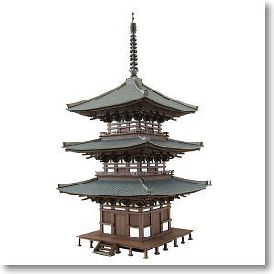 [Miniatuart] Visual Scene Series : Three-story Pagoda (Unassembled Kit) (Model Train)