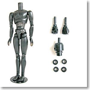 27cm Male Real Body w/Magnet (Black) (Fashion Doll)