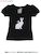 50cm うさぎパフスリーブTシャツ (ブラック) (ドール) 商品画像1