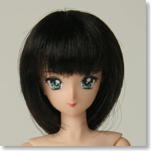 27cm Wig Semi-Long M (Dark Brown) (Fashion Doll)
