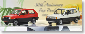 フィアット パンダ 30周年記念 レッド＆ホワイト 2台セット (ミニカー)