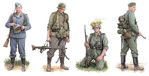 WW.II ドイツ軍歩兵 ハリコフへの進軍 1942 (プラモデル)