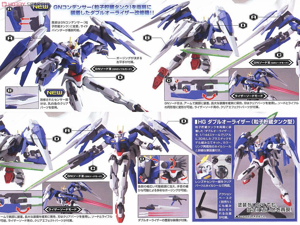 ダブルオーライザー (粒子貯蔵タンク型) (HG) (ガンプラ) 商品画像2