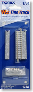 Fine Track Wide PC Straight Track S70-WP(F) (Set of 2) (Model Train)