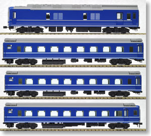 1/80 J.N.R. Limited Express Passenger Car with Sleeping Berths Series 24 Type 24 Coach (Basic 4-Car Set) (Model Train)