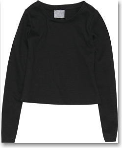 50cm Long Sleeve T-shirt (Black) (Fashion Doll)