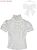 50cm Short Sleeve Ribbon Blouse (White) (Fashion Doll) Item picture1