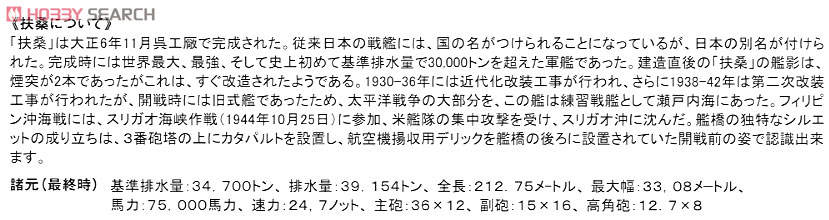 日本海軍戦艦 扶桑 1938 (プラモデル) 解説2
