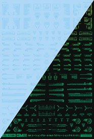 1/100 GM Caution Decal No.9 [Operation Text #1] Clear & Neon Jewel Green (Material)