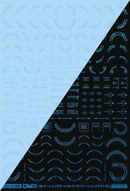 1/100 GM Caution Decal No.10 [Operation Text #2] Clear & Neon Splash Blue (Material)