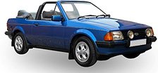 フォード エスコート XR3i カブリオレ 1984 アズールブルー RHD (ミニカー)