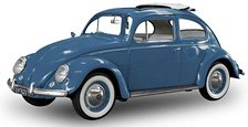 フォルクスワーゲン ビートル サルーン オープニングルーフ 1958 フィヨルドブルー (ミニカー)