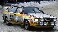 アウディ クワトロ A2 1984年 ラリーモンテカルロ #1 W.Rohrl/C.Geistdorfer (ミニカー)