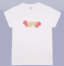 MINI GT Pink Floral ホワイト Tシャツ (レディースサイズ) M (ミニカー)
